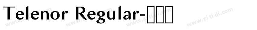 Telenor Regular字体转换
